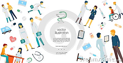 Flat Healthcare Concept Vector Illustration