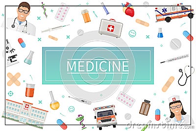 Flat Healthcare Concept Vector Illustration