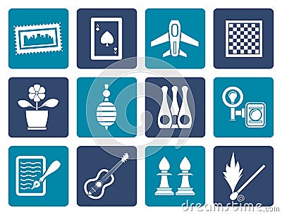 Flat Hobby, Leisure and Holiday objects Vector Illustration