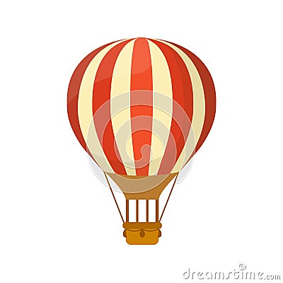 Flat hot air balloon symbol for illustration or logo design Vector Illustration