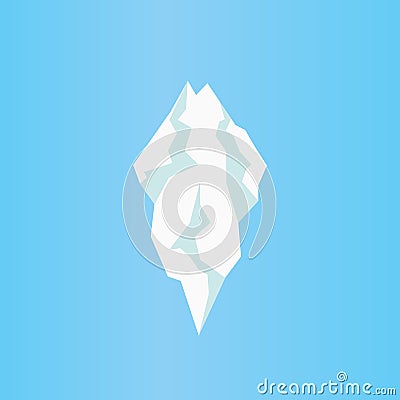 Flat iceberg icon. Isolated vector of icicle. Vector Illustration