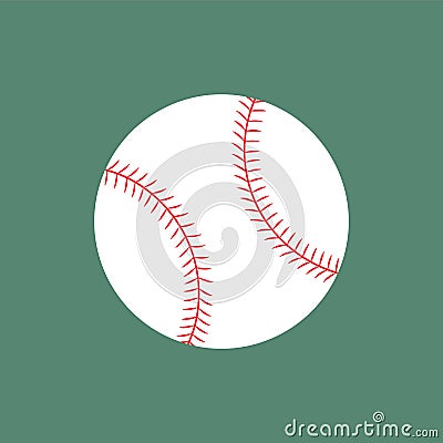 Flat icon baseball ball Vector Illustration