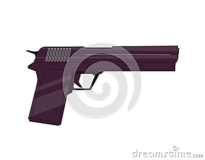 Pistol Flat Icon Vector Illustration