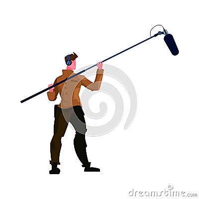 Boom Operator Icon Vector Illustration