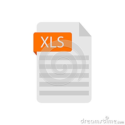 flat icon with excel document. Computer interface. Business icon. Vector illustration. stock image. Vector Illustration