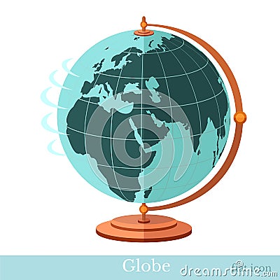 Flat icon globe Vector Illustration