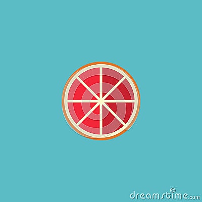 Flat Icon Grapefruit Element. Vector Illustration Of Flat Icon Orange Isolated On Clean Background. Can Be Used As Vector Illustration