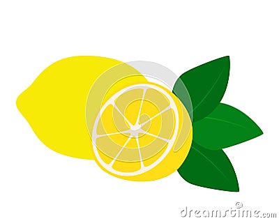 Flat icon lemon Vector Illustration