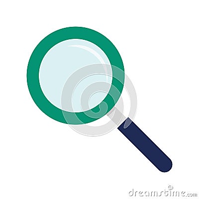 Flat icon magnifying glass Vector Illustration