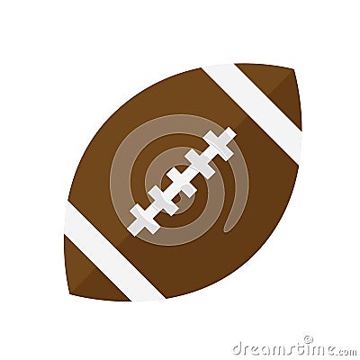 Flat icon rugby ball Vector Illustration