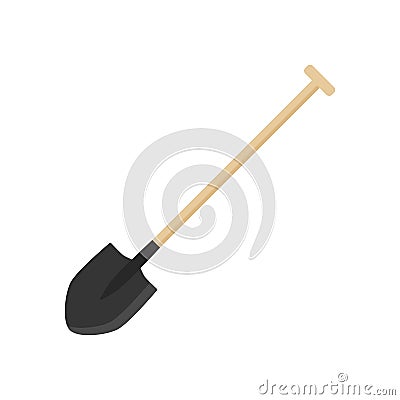 Flat icon shovel Vector Illustration