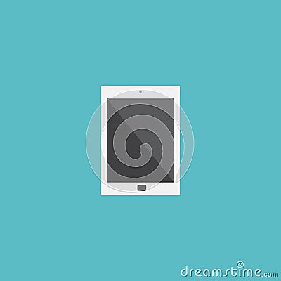 Flat Icon Tablet Element. Vector Illustration Of Flat Icon Palmtop Isolated On Clean Background. Can Be Used As Tablet Vector Illustration