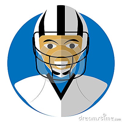 Flat icon of theAmerican football. Vector Illustration