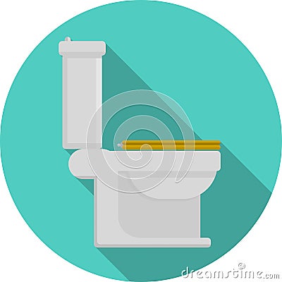 Flat icon for toilet Vector Illustration