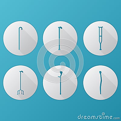 Flat icons for orthopedic equipment Vector Illustration