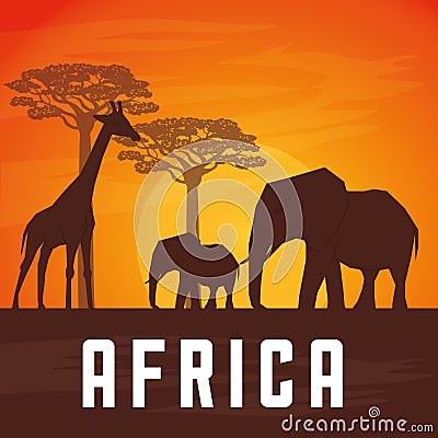 Flat illustration about africa design Vector Illustration