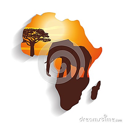 Flat illustration about africa design Vector Illustration