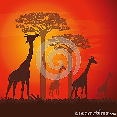 Flat illustration about africa design Vector Illustration