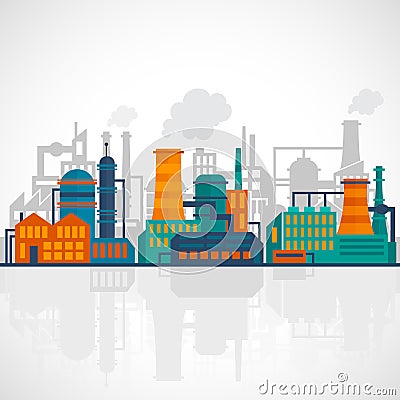 Flat industry background Vector Illustration