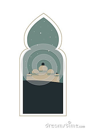 flat islam window Vector Illustration