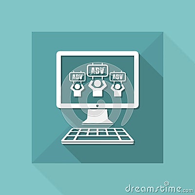 Adv block - Vector icon for computer website or application Vector Illustration