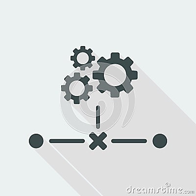 Broken network connection icon Vector Illustration