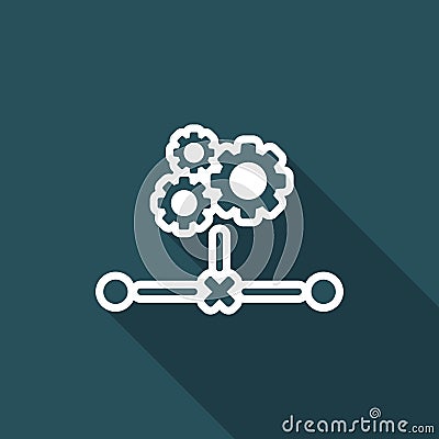 Broken network connection icon Vector Illustration