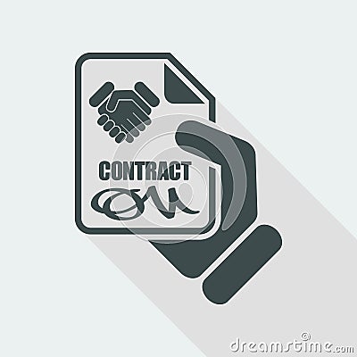 Contract icon Vector Illustration