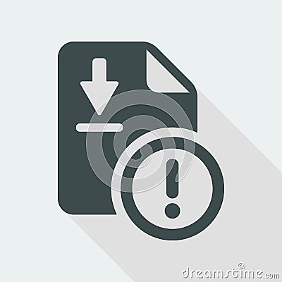 File dowload error - Flat minimal icon Vector Illustration