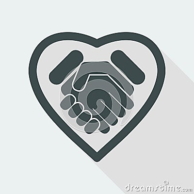 Love handshake Vector Illustration