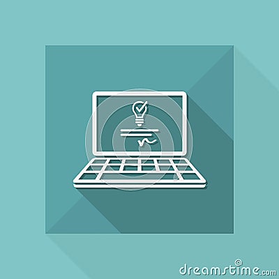 Patented idea - Vector icon for computer website or application Vector Illustration
