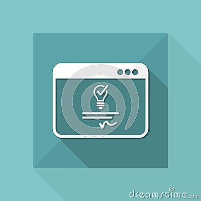 Patented idea - Vector icon for computer website or application Vector Illustration