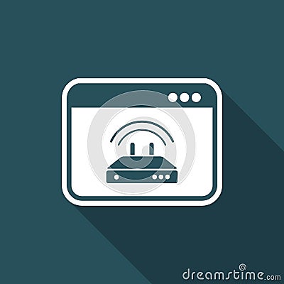 Router setting window - Vector flat minimal icon Vector Illustration
