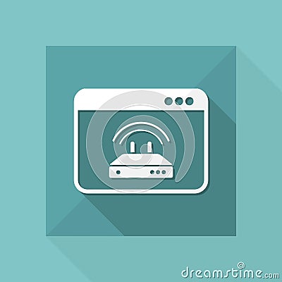 Router setting window - Vector flat minimal icon Vector Illustration