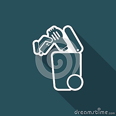 Separate waste collection icon Vector Illustration
