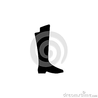 Flat knee boot icon Vector Illustration