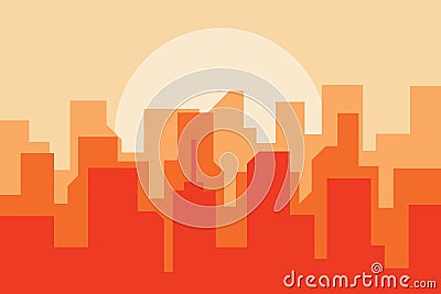 Flat landscape city urban scape Stock Photo