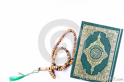 Qoran and Tasbih Stock Photo