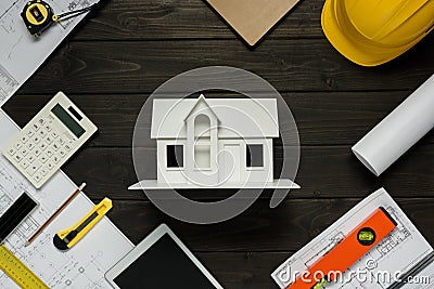House model and architectural equipment Stock Photo