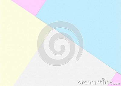 Flat lay paper background, pastel colored papers Vector Illustration