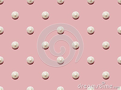 Lay with small white meringues on Stock Photo