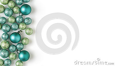 Beautiful, bright, modern, contemporary Christmas holiday ornaments decoration Stock Photo