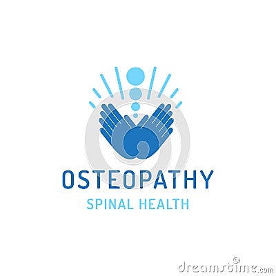 Flat logo osteopathy Vector Illustration