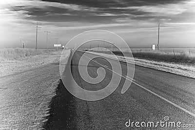 Flat Texas Road Stock Photo