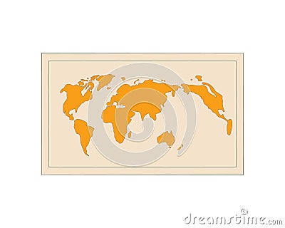 Flat map. Europe map vector. World map color vector modern. Planet earth Vector Illustration