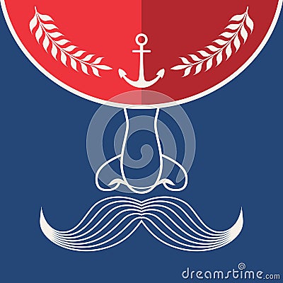Flat Marine Icon Vector Illustration