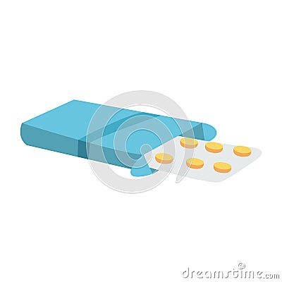 Flat medical pills icon Tablets symbol Healthcare flat design Vector Illustration