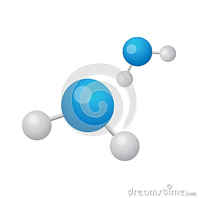 Flat Molecule Illustration Vector Illustration