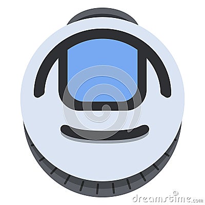 Flat monowheel balance vehicle icon. Vector Illustration