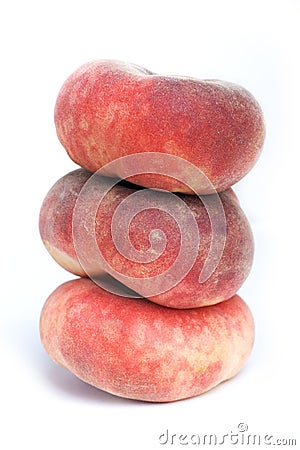 Flat nectarine Stock Photo